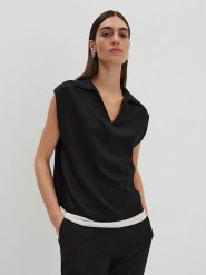Someday Koszulka w kolorze czarnym rozmiar: 40. Czarne koszulki damskie someday., bez wzorów, bez kołnierzyka, bez ramiączek. Za 158.10 zł.