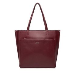 Torebka Lasocki. Czerwone shopper bag Lasocki, bez wzorów, bez dodatków. Za 189.99 zł.