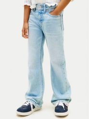 Tommy Hilfiger Jeansy KG0KG09115 Niebieski Flared Leg. Niebieskie jeansy dziewczęce Tommy Hilfiger, bez wzorów, z bawełny. Za 249.99 zł.