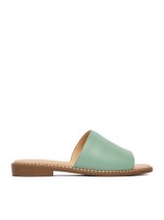 Lasocki Klapki CEO-RST-KM215-01 Zielony. Zielone klapki damskie Lasocki, bez wzorów, ze skóry, bez obcasa, bez zapięcia. Za 139.99 zł.