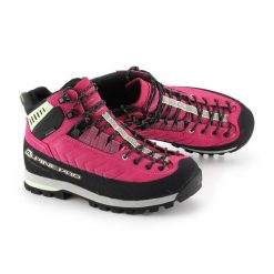 Buty wysokie trekkingowe damskie Alpine Pro None Vibram. Czerwone obuwie trekkingowe damskie Alpine Pro, bez zapięcia. W wyprzedaży za 729.00 zł.