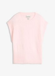 Kamizelka oversize. Brązowe kamizelki damskie bonprix, bez wzorów, z dzianiny, bez kaptura. Za 74.99 zł.