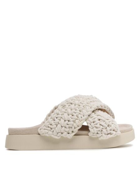 Inuikii Klapki Woven 70104-105 Biały. Białe klapki damskie Inuikii, bez wzorów, z materiału, bez obcasa, bez zapięcia. Za 1,029.00 zł.