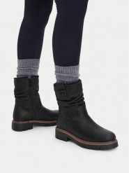 Go Soft Botki CEO-WS6329-02 Czarny. Czarne botki damskie GO SOFT, ze skóry, bez obcasa, na słupku, bez zapięcia. Za 179.99 zł.