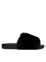 DeeZee Klapki TY013 Czarny. Czarne klapki damskie DeeZee, bez wzorów, z materiału, bez obcasa, bez zapięcia. Za 79.99 zł.
