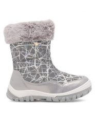 Nelli Blu Kozaki AVO-TM2088-008 Srebrny. Szare kozaki dziewczęce Nelli Blu, bez wzorów, z materiału, bez obcasa, bez zapięcia. Za 149.99 zł.