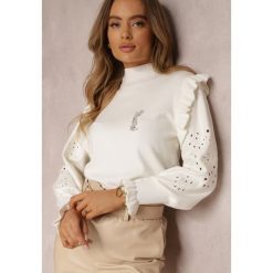 Biały Golf Ythenny. Białe golfy damskie Renee, s, bez wzorów, z dzianiny, bez ramiączek. Za 139.99 zł.