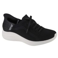 Tenisówki Skechers Model Slip-ins: Ultra Flex 3.0 Tonal Stretc Kolor Czarny. Czarne obuwie sportowe damskie Skechers, z tkaniny, bez zapięcia, tenisowe. Za 349.99 zł.