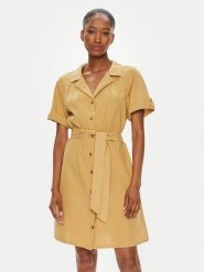 Mustang Sukienka koszulowa Esmeralda 1015100 Brązowy Regular Fit. Brązowe sukienki damskie Mustang, bez wzorów, z bawełny, bez ramiączek. Za 209.99 zł.