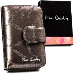 Portfel damski Pierre Cardin 02 LEAF 115 POPIEL. Portfele damskie Pierre Cardin, z aplikacjami, z lakierowanej skóry. Za 149.99 zł.