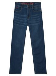 HUGO Jeansy G00987 D Granatowy Slim Fit. Niebieskie jeansy chłopięce Hugo, z bawełny. Za 375.99 zł.