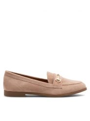 DeeZee Mokasyny WS270205-01 Beżowy. Brązowe mokasyny damskie DeeZee, z materiału, bez obcasa. Za 82.99 zł.