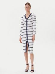 Guess Sukienka dzianinowa W5YK98 Z2YK2 Biały Slim Fit. Białe sukienki damskie Guess, z aplikacjami, z dzianiny, bez ramiączek. Za 619.99 zł.