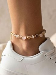 Lodie Silver Bransoletka z elementami ozdobnymi na kostkę rozmiar: onesize. Brązowe bransoletki damskie Lodie Silver, metalowe. Za 33.95 zł.