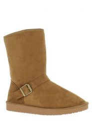Blackfield Botki zimowe "Cooper" w kolorze jasnobrązowym rozmiar: 37. Brązowe botki damskie Blackfield, na zimę, z materiału, z okrągłym noskiem, bez obcasa, bez zapięcia. Za 156.95 zł.
