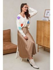 Soft Cashmere Kardigan w kolorze kremowym rozmiar: 34/36. Brązowe kardigany damskie Soft Cashmere, z aplikacjami, z kaszmiru. Za 104.99 zł.