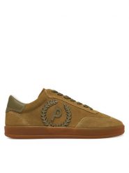 Pollini Sneakersy SA15192G0MXA281A Khaki. Brązowe obuwie sportowe damskie Pollini, ze skóry, bez zapięcia. Za 749.99 zł.