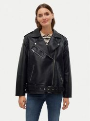 Vero Moda Kurtka z imitacji skóry Ramon 10311337 Czarny Loose Fit. Czarne kurtki damskie Vero Moda, m, bez wzorów, ze skóry, bez kaptura. Za 169.99 zł.