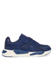 Guess Sneakersy L5BZ08 L0870 Granatowy. Niebieskie buty sportowe chłopięce Guess, ze skóry, bez zapięcia. Za 259.99 zł.
