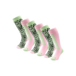 Skarpety narciarskie - Damskie - 6 par - Awokado. Zielone skarpetki damskie POEDERBAAS, bez wzorów, z wełny. W wyprzedaży za 329.62 zł.