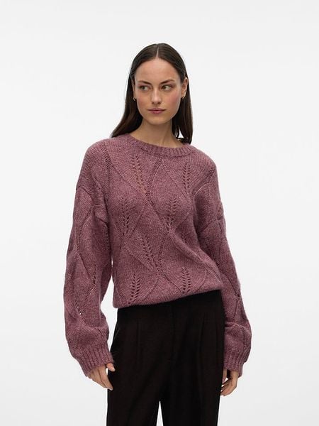 Vero Moda Sweter w kolorze fioletowym rozmiar: XL. Różowe swetry klasyczne damskie Vero Moda, xl, z wełny, bez kołnierzyka. Za 170.07 zł.