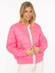 Zwillingsherz Kurtka pikowana "Be Happy" w kolorze różowym rozmiar: M. Różowe kurtki damskie Zwillingsherz, m, bez wzorów, bez kaptura. Za 284.82 zł.