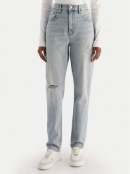 Calvin Klein Jeans Jeansy New Mom Jean Bowery Destroyed LV047D722G Niebieski Mom Fit. Niebieskie jeansy damskie Calvin Klein Jeans. Za 519.99 zł.
