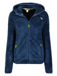 Geographical Norway Kurtka polarowa "Upalood" w kolorze granatowym rozmiar: XXL. Niebieskie kurtki damskie Geographical Norway, xxl, bez wzorów, z polaru, bez kaptura. Za 113.90 zł.