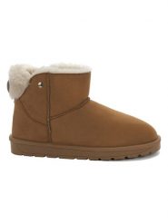 ISLAND BOOT Botki zimowe "Ilissa" w kolorze jasnobrązowym rozmiar: 40. Brązowe botki damskie Island Boot, na zimę, bez obcasa, bez zapięcia. Za 162.49 zł.
