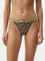 Tommy Hilfiger Stringi UW0UW06499 Beżowy. Brązowe stringi Tommy Hilfiger, bez wzorów, z bawełny. Za 99.99 zł.