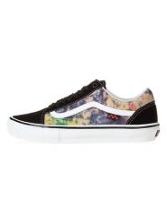 Vans Skórzane sneakersy "Skate Old Skool" w kolorze czarnym ze wzorem rozmiar: 44,5. Czarne obuwie sportowe damskie Vans, bez zapięcia. Za 221.95 zł.