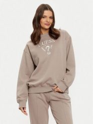 Guess Bluza V5RQ12 KC3D2 Szary Regular Fit. Szare bluzy damskie Guess, xs, z aplikacjami, z bawełny, bez kaptura. Za 209.99 zł.