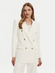 Elisabetta Franchi Marynarka GI-147-51E2 -V700 Biały Regular Fit. Białe marynarki i żakiety damskie Elisabetta Franchi, bez wzorów, z syntetyku. Za 1,589.00 zł.