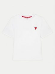 Guess T-Shirt L4YI08 K8HM4 Biały Oversize. Białe t-shirty i koszulki chłopięce Guess, z aplikacjami, z bawełny, bez kołnierzyka, bez ramiączek. Za 59.99 zł.