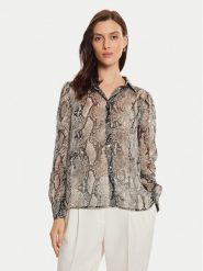 Morgan Koszula 232-CIPYTH Beżowy Regular Fit. Brązowe koszule damskie Morgan, bez wzorów, z syntetyku, bez kołnierzyka, bez ramiączek. Za 169.99 zł.