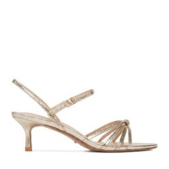 Sandały DeeZee. Żółte sandały damskie DeeZee, bez wzorów, bez obcasa, na szpilce, bez zapięcia. Za 119.99 zł.