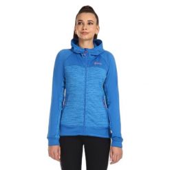 Bluza damska Kilpi Layana. Niebieskie bluzy damskie Kilpi, s, bez wzorów, z kapturem. Za 215.49 zł.
