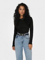 ONLY Bluzka Carlotta 15291987 Czarny Regular Fit. Czarne bluzki damskie Only, xl, bez wzorów, z bawełny, bez kołnierzyka, bez ramiączek. Za 99.99 zł.