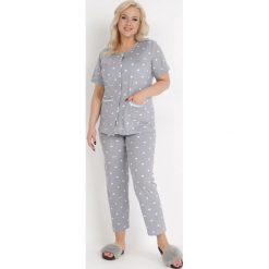 Szary 2-Częściowy Komplet Piżamowy Helanie. Szare komplety bielizny Born2be, bez wzorów, z bawełny, bez ramiączek. Za 69.99 zł.