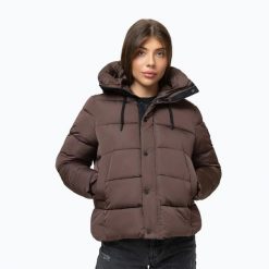 Kurtka zimowa damska Pitbull Amalia Padded Hooded. Brązowe kurtki damskie PITBULL, na zimę, l, bez wzorów, z poliesteru, bez kaptura. Za 309.99 zł.