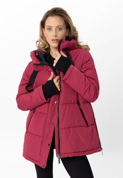 Zimowa kurtka z kapturem J-BLIS. Brązowe kurtki damskie Volcano, na zimę, xl, bez wzorów, z materiału, z kapturem. Za 399.99 zł.