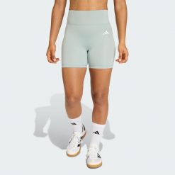 Krótkie legginsy Optime Essentials Workout. Zielone legginsy damskie Adidas, bez wzorów. Za 179.00 zł.
