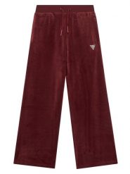 Guess Spodnie dresowe J4RQ16 K0232 Bordowy Regular Fit. Czerwone spodnie dresowe dziewczęce Guess, z aplikacjami, z dresówki. Za 189.99 zł.