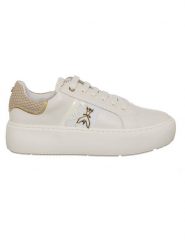 Patrizia Pepe Skórzane sneakersy w kolorze kremowym rozmiar: 41. Brązowe obuwie sportowe damskie Patrizia Pepe, bez zapięcia. Za 395.31 zł.
