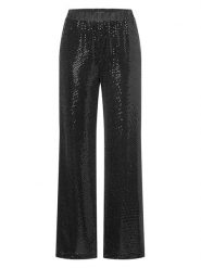 More & More Spodnie w kolorze czarnym rozmiar: 38. Czarne spodnie materiałowe damskie More & More, bez wzorów, z materiału. Za 126.99 zł.