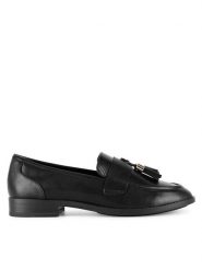 JENNY Mokasyny CD24019-1 Czarny. Czarne mokasyny damskie Jenny, z materiału, bez obcasa. Za 97.99 zł.