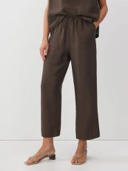 Someday Spodnie w kolorze ciemnobrązowym rozmiar: 38. Brązowe spodnie materiałowe damskie someday., bez wzorów, z materiału. Za 157.73 zł.