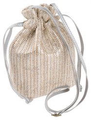 Słomiany worek srebrny Cavaldi BAG-LB-02 SILVER. Szare torebki klasyczne damskie 4U Cavaldi, bez dodatków. Za 34.00 zł.
