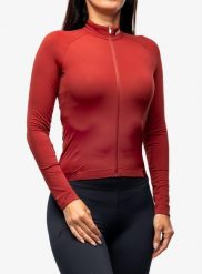 Bluza rowerowa damska POC W Ambient Thermal Jersey. Czerwone bluzy damskie POC, na zimę, xs, bez wzorów, z elastanu, bez kaptura. Za 671.65 zł.