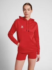 Damska bluza z kapturem Hummel hmlCORE XK poly. Czerwone bluzy damskie Hummel, xs, bez wzorów, z materiału, z kapturem. Za 151.00 zł.